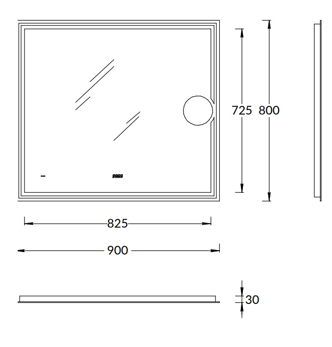 Kerama Marazzi Tecno зеркало 90 с подсветкой TE.mi.90.1