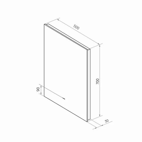 Зеркало Comforty Адонис-45 LED-подсветка, бесконтактный сенсор 00-00013778CF