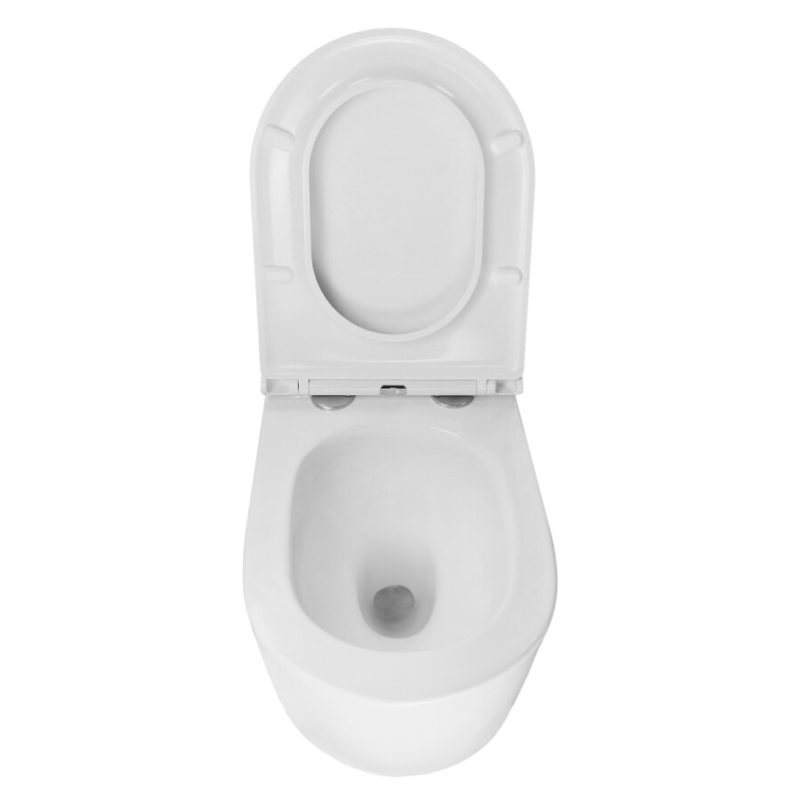 Унитаз подвесной Azario Nata360х515х350 безободковый, система смыва "Скрытое Торнадо", с быстросъемным сиденьем "Микролифт" AZ-5102T-WHT