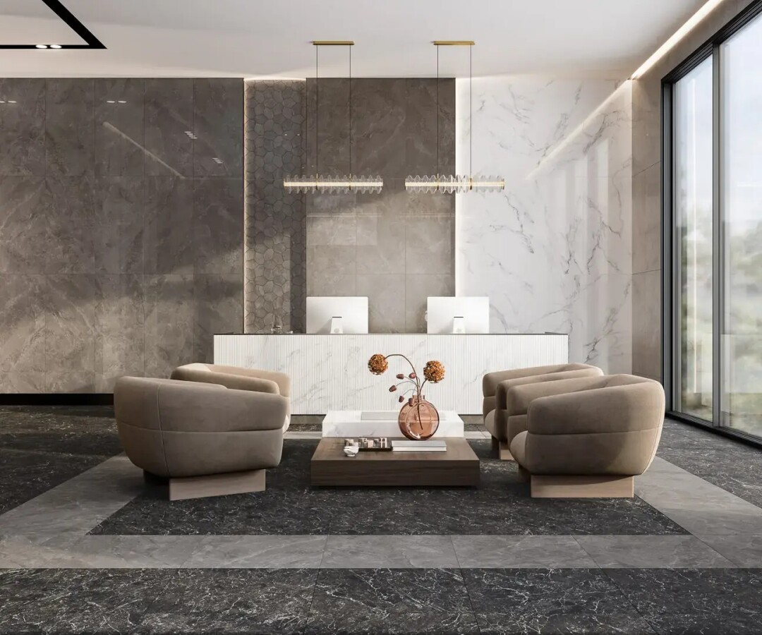 Керамический гранит Декор Kerama Marazzi Прованс Марсель наборный Белый матовый обрезной 31,5x34,2x0,9 KMD2HID022GR