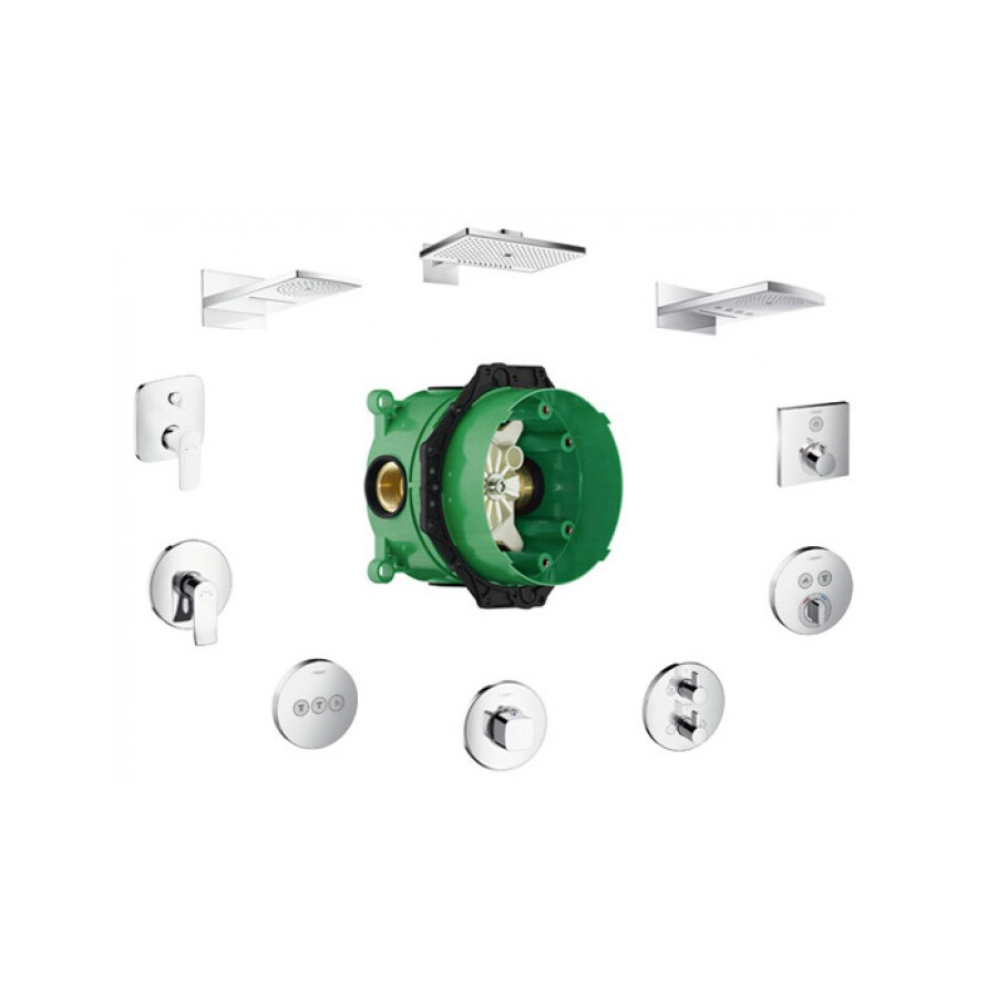 Hansgrohe 32565000S Set HG Metropol смеситель для душа скрытый монтаж (32565000+01800180) Хром