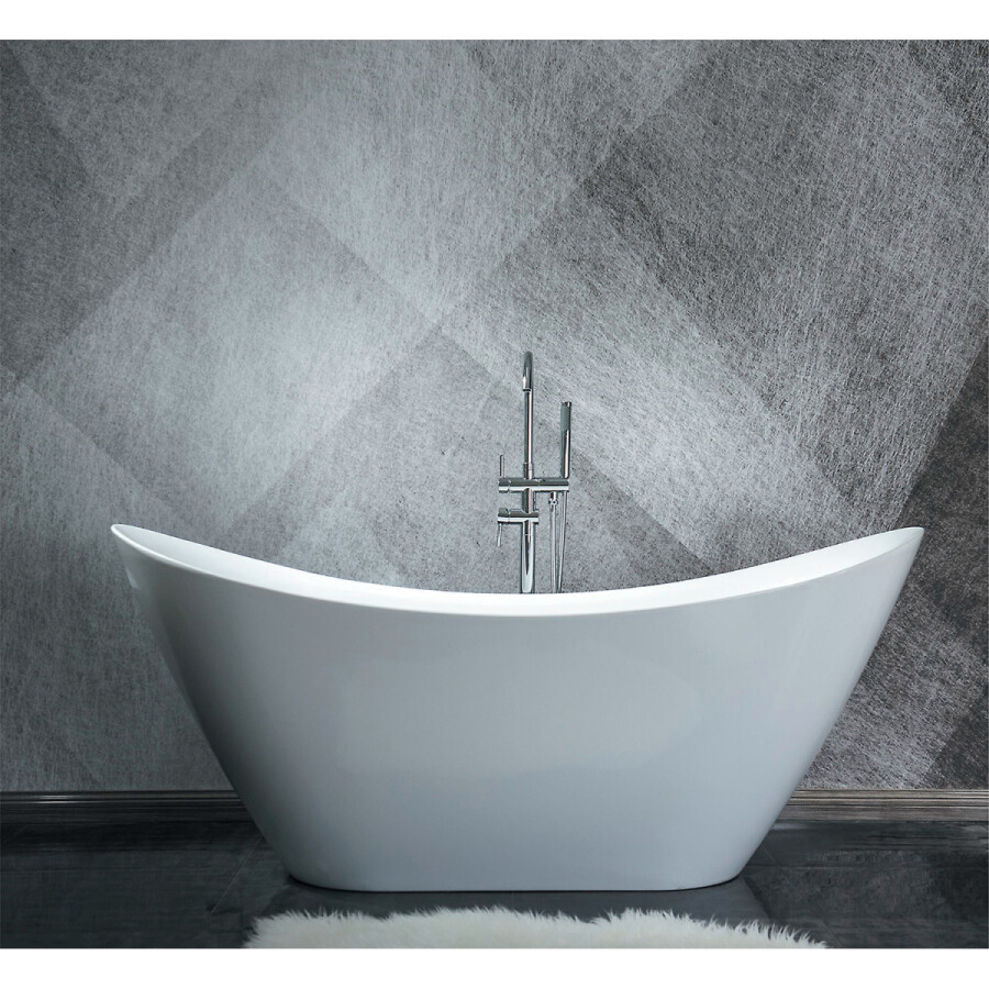 Ванна акриловая Azario Melado 1700х750х720 в комплекте с сифоном и металлическими ножками AZ-6107-17W