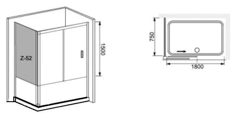 RGW Screens Z-52 04225275-51 75*150 шторка на ванну