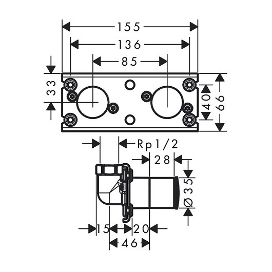 Hansgrohe 26842700S Set HG Rainfinity Showerpipe 360 1jet душевая система (26842700+26840180), матовый белый
