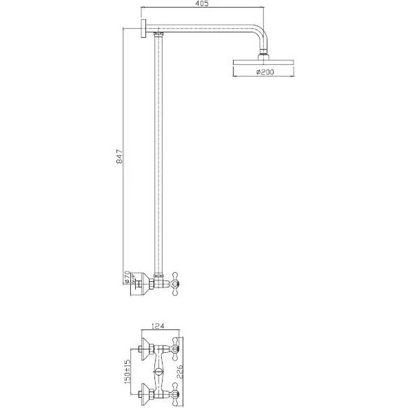 Haiba HB2413 Душевая система без излива