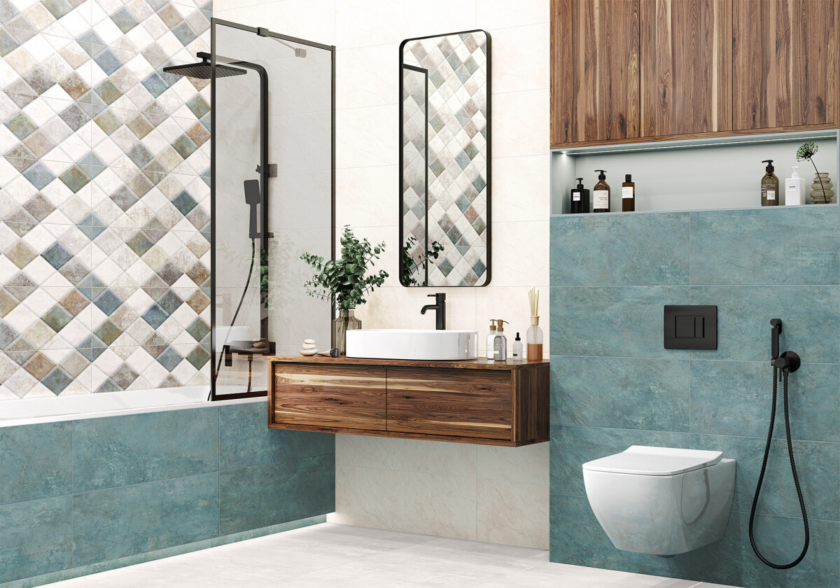 Delacora Bryston Lagoon Sugar Керамическая плитка настенная 246 x 740 x 9.5 WT15BRY16R