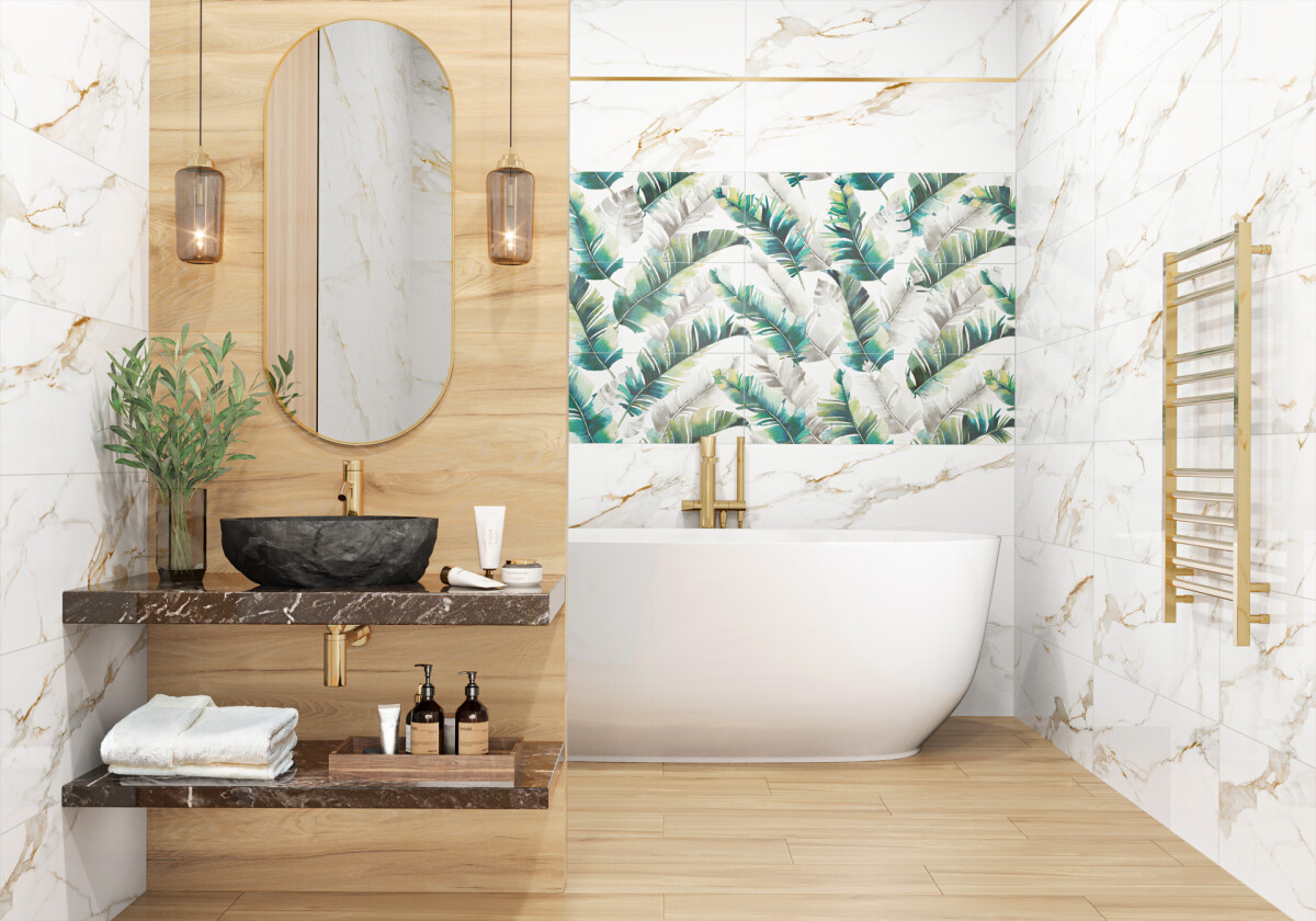 Delacora Barbados Woodstyle Elm Керамическая плитка настенная 300 x 900 x 10.5 WT93WOS11
