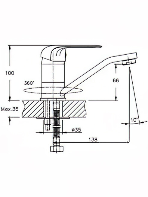 Смеситель для раковины Mixxus Premium Haman 004-15 см Хром HB0191