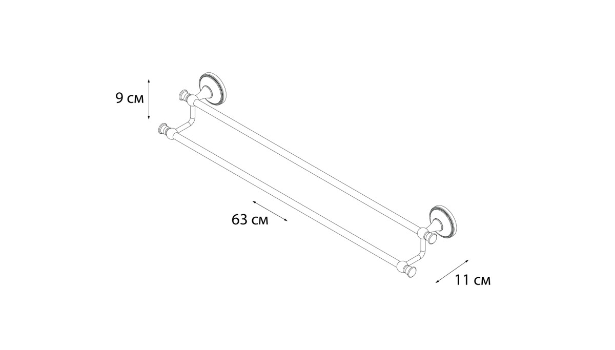 Fixsen полотенцедержатель двойной GR-9502
