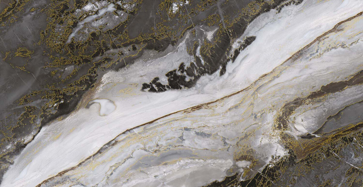 Керамогранит Azario Riverstone Gold 60x120 Carving H18004011G