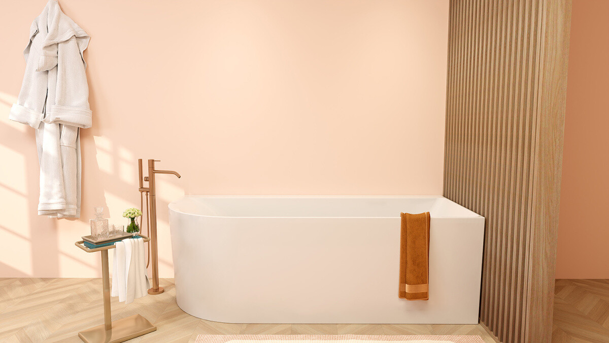 Ванна акриловая Azario Mist B 1700x750x600 пристенная, правосторонняя, в комплекте с сифоном и металлической рамой AZ-8649-B-1.7
