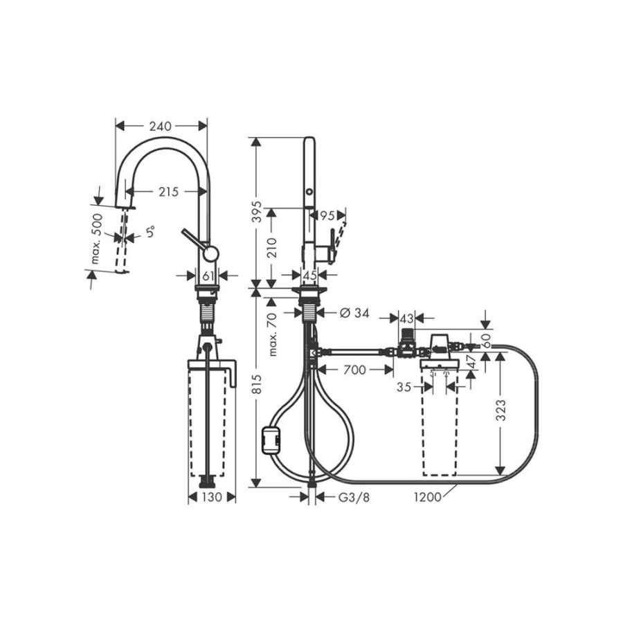 Hansgrohe Aqittura смеситель для кухни 76803670