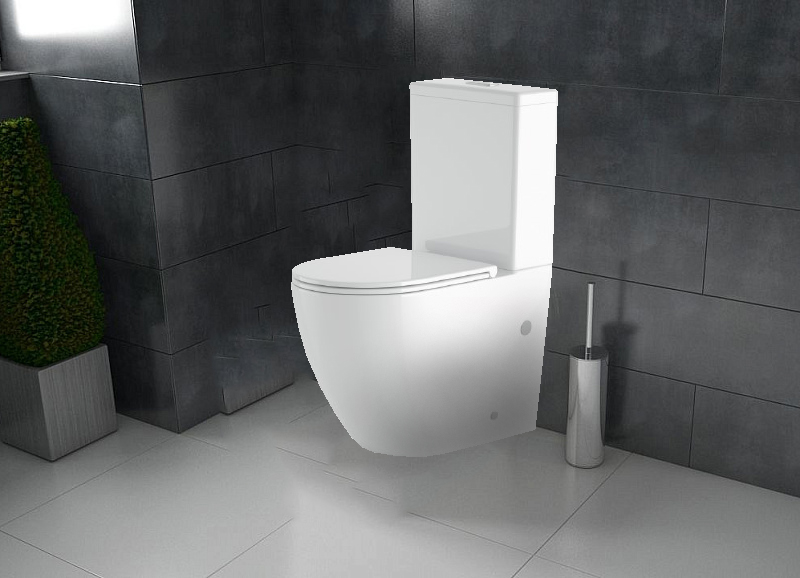 Azario Blanco унитаз напольный безободковый с сиденьем микролифт AZ-T003B-R