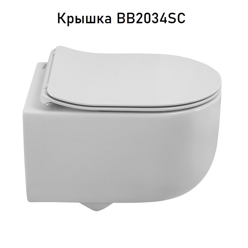 Унитаз подвесной безободковый со смывом TORNADO BelBagno SOFT-TOR BB084CH-TOR