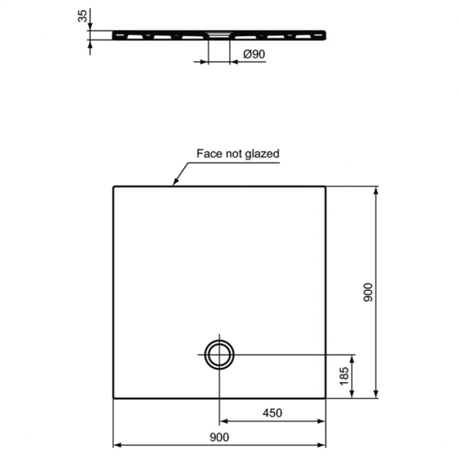 Ideal Standard Strada душевой поддон 90х90 T2554YK