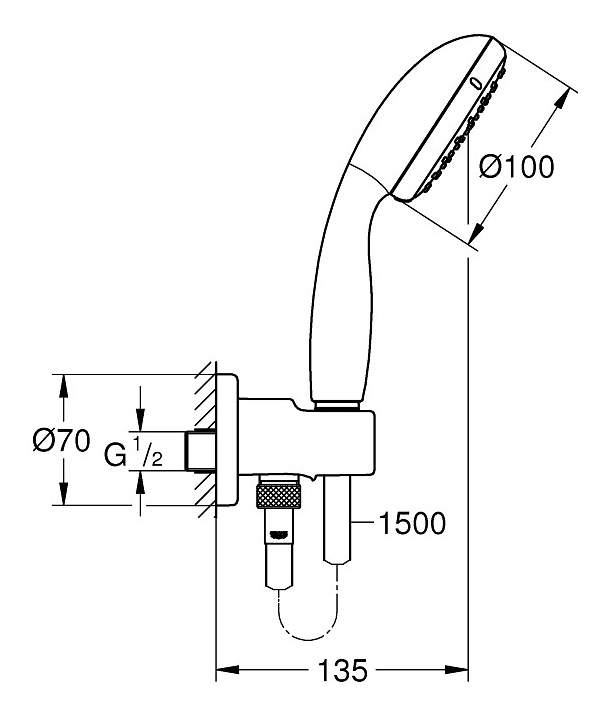 Grohe BauEdge 122271 набор смесителей для ванны