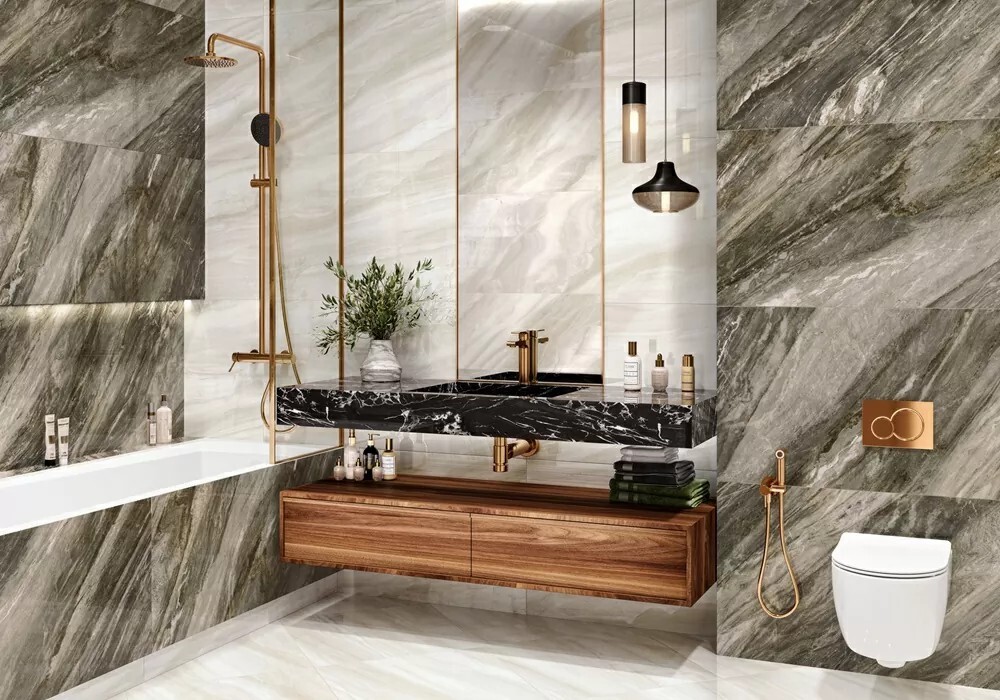 Керамогранит 60120DVN31HG LCM Davinci Gold Суперполированный 600 x 1200 x 8 мм.