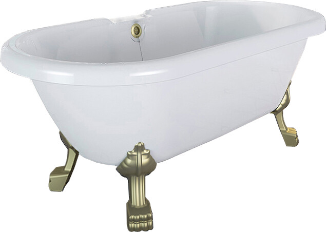 Fra Grande Леонесса 175*80 ванна акриловая овальная белая ножки bronze