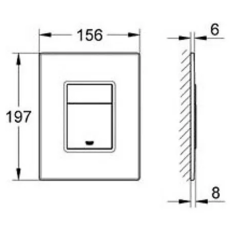 Azario Teramo унитаз подвесной с инсталляцией Grohe и кнопкой смыва 38811KF0 + AZ -053E-R-MB SP