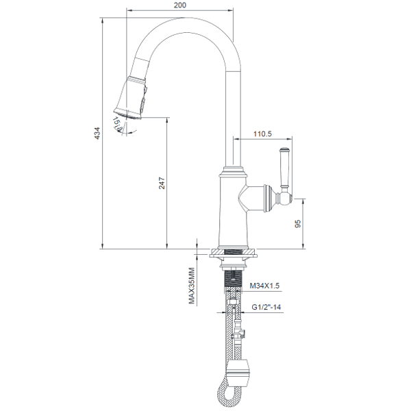 Imprese Hydrant ZMK031806150 смеситель для кухни хром