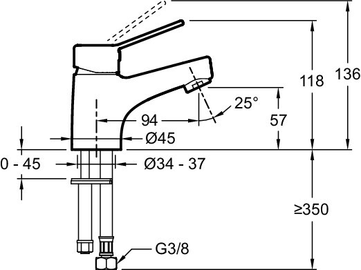 Jacob Delafon EO E24158RU-CP смеситель для раковины