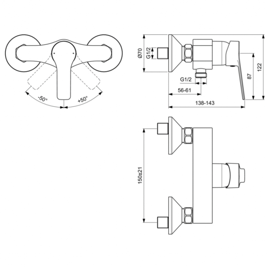 Ideal Standard Entella смеситель для душа BC235AA