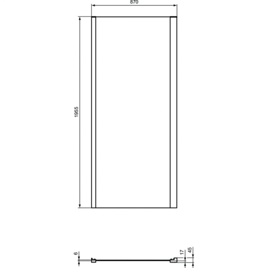 Ideal Standard I.Life фиксированная боковая панель 90 см K9374V3