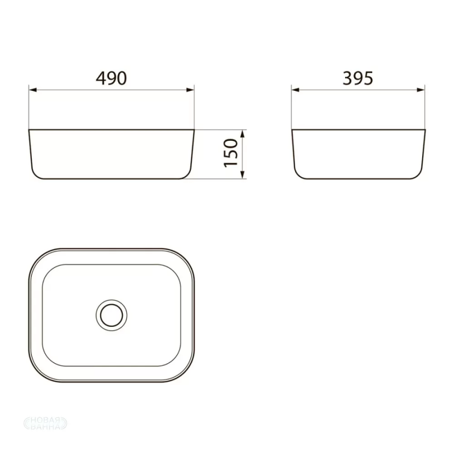 Point Афина 50 раковина накладная PN43041