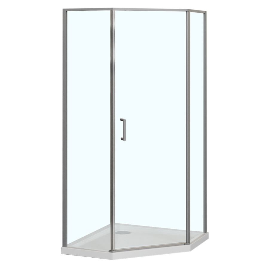 Душевое ограждение Azario SAKURA 1000х1000х1950 прозрачное стекло 6 мм, профиль графит матовый AZ-21C-100-MGR-CL