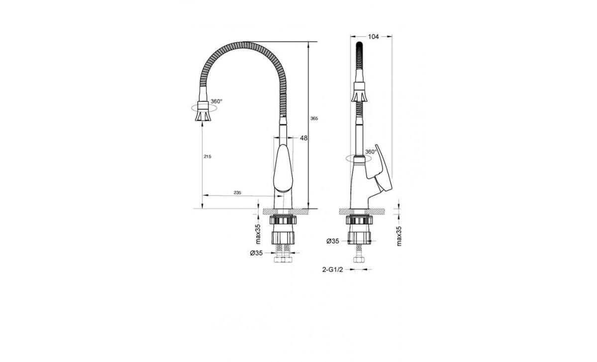 Lemark LM0413C LINARA смеситель для кухни хром