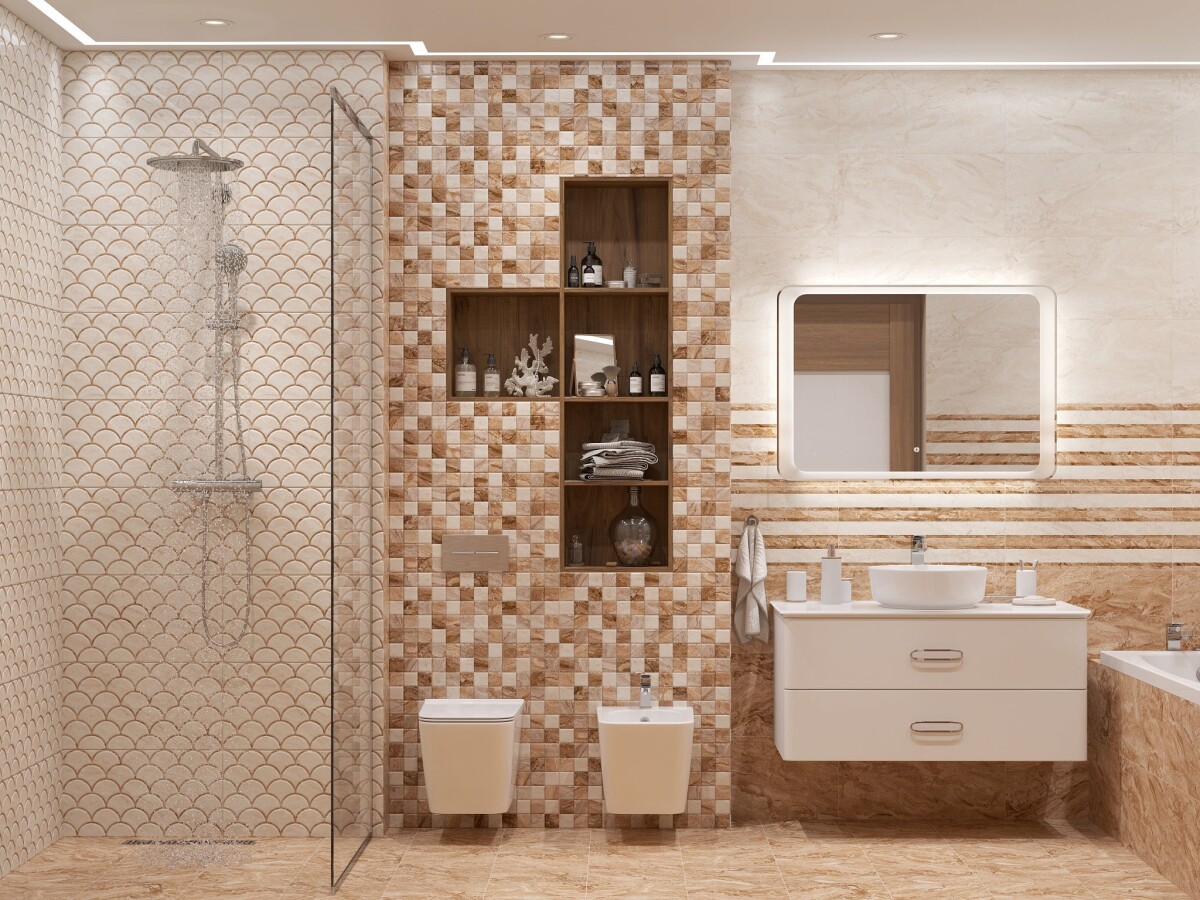 Керамическая плитка Cube Ceramica Prado Mosaic Beige 30*60 УТ000049797