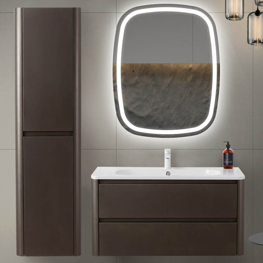База под раковину подвесная с двумя выкатными ящиками 796x478x500 CEZARES RELAX-1000-2C-SO-GM
