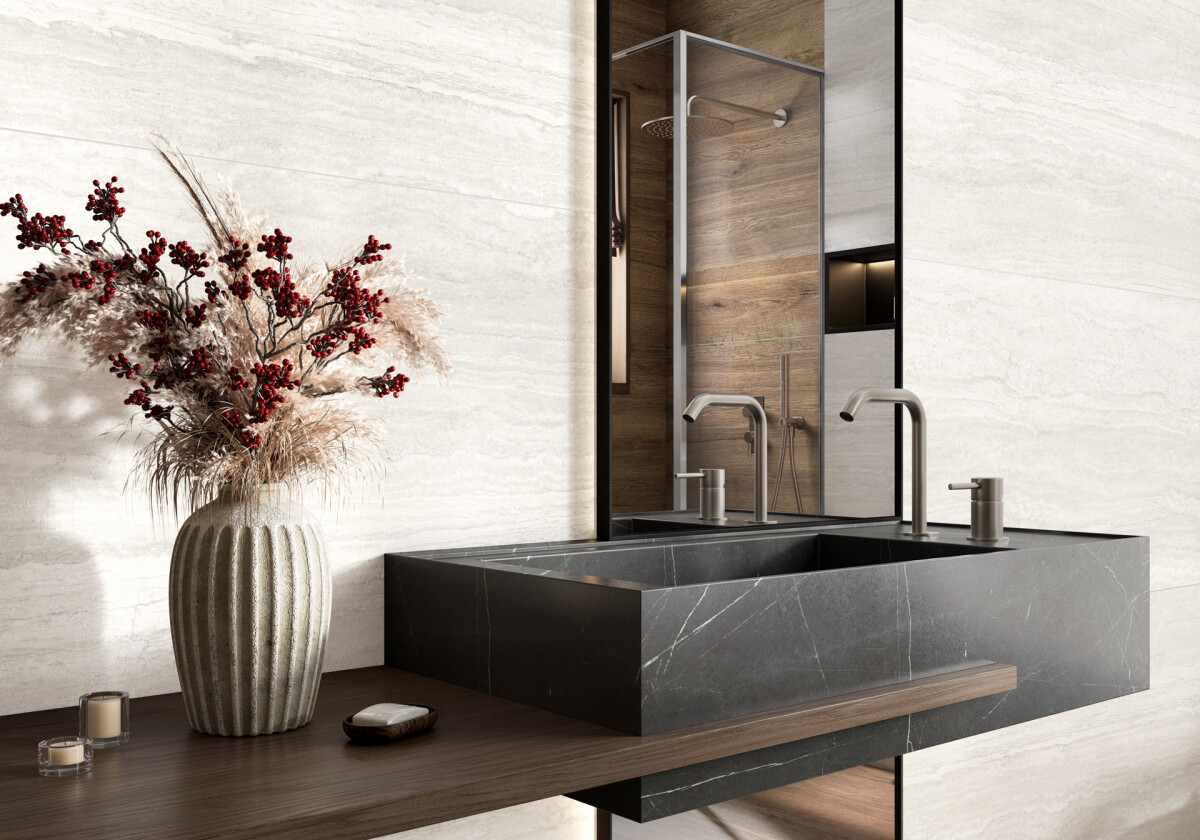 Artkera Group LCM Травертин Ворлд белый / Travertine World White Керамогранит 600 x 1200 x 7 60120TVW00M