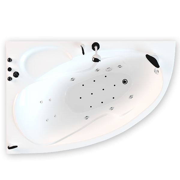 Triton Кайли 150х101 см ванна акриловая асимметричная гидроаэромассажная с фронтальной панелью сифоном и каркасом левая