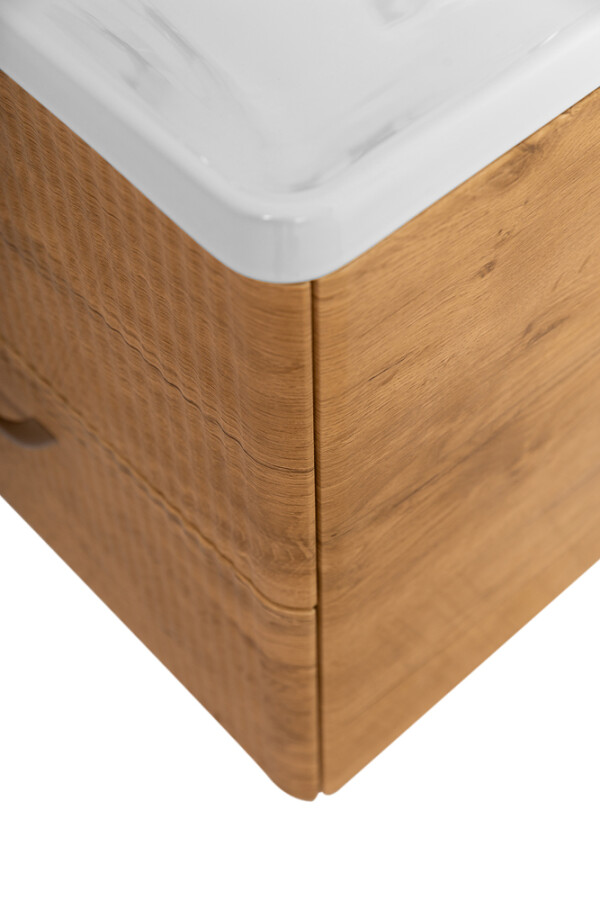 Подвесная тумба с раковиной Belbagno DUE 50 см Rovere Nature DUE-500-2C-SO-RN-P BB-8076-3-50