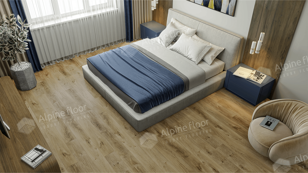 Alpine Floor Liberty Loose Lay Кварцвиниловая плитка LVT Дуб Натуральный Отбеленный ЕСО 23-3 1227 х 187 x 5 mm