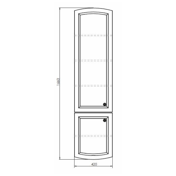 Шкаф-колонна Comforty "Палини-42" белый глянец 00004148012CF