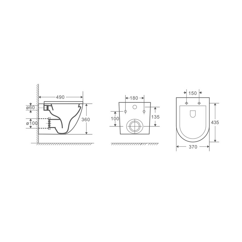 Инсталляция Grohe Rapid SL с подвесным унитазом Azario Grado 38772001+AZ-0046-N