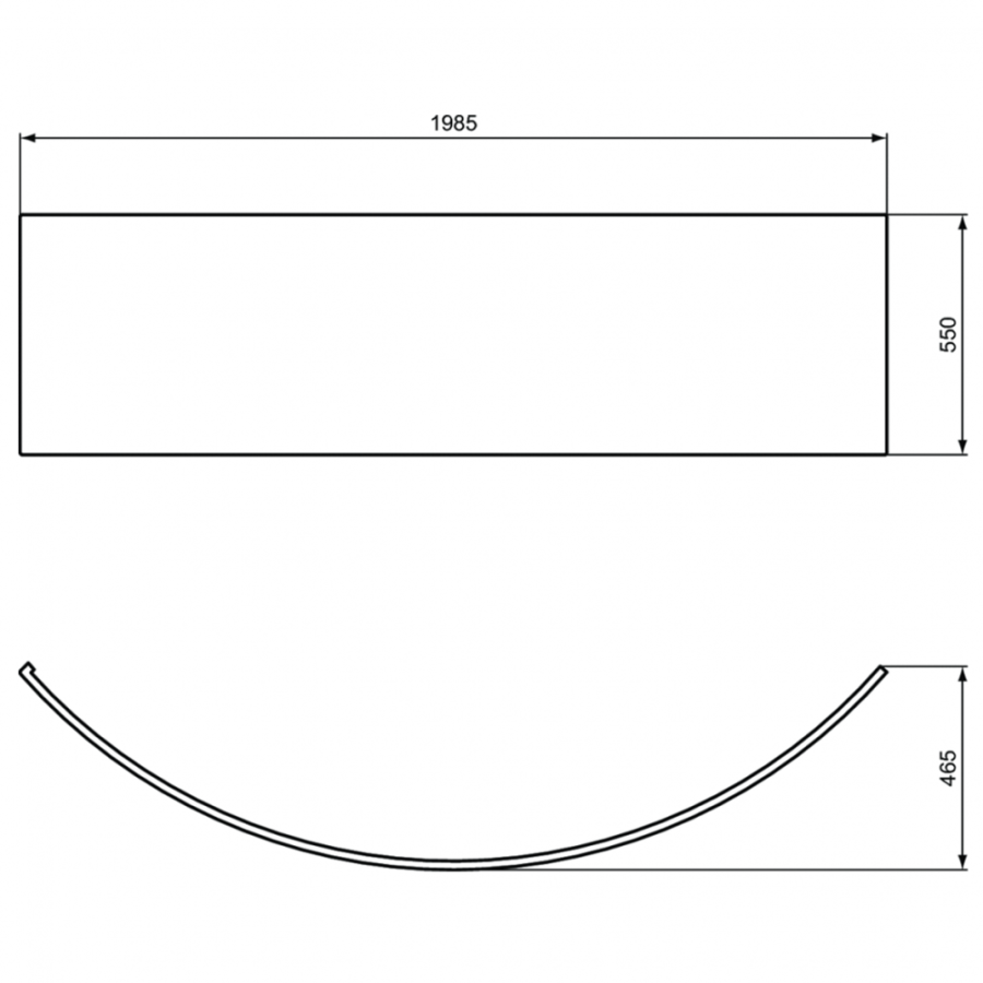 Ideal Standard панель фронтальная для ванны i.life 140 см T479601