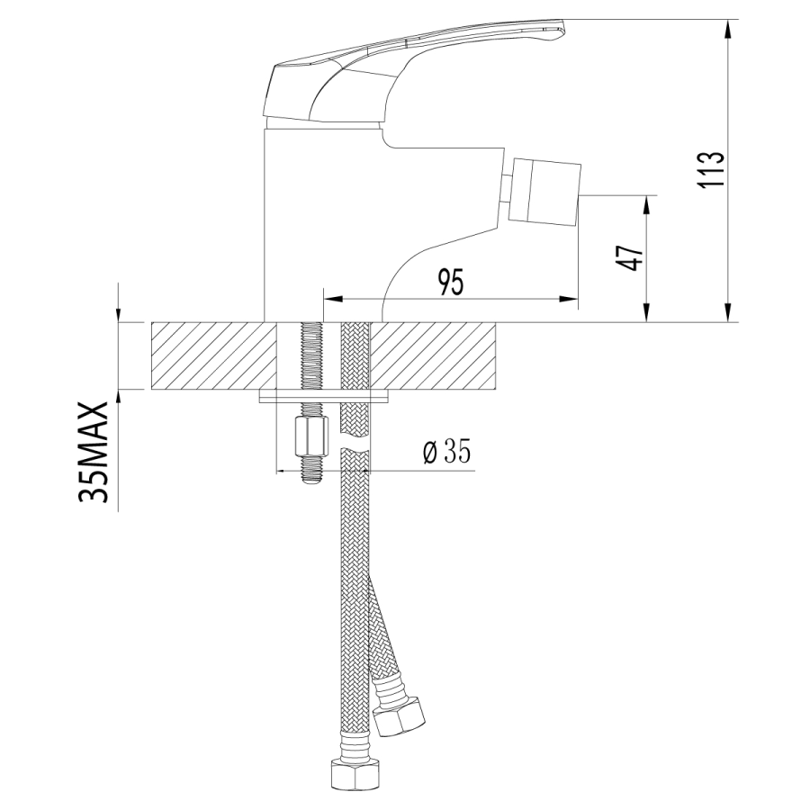 Lemark Omega смеситель для биде LM3108C