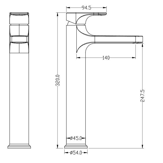 Смеситель для раковины высокий Boheme Matt White 452-MW