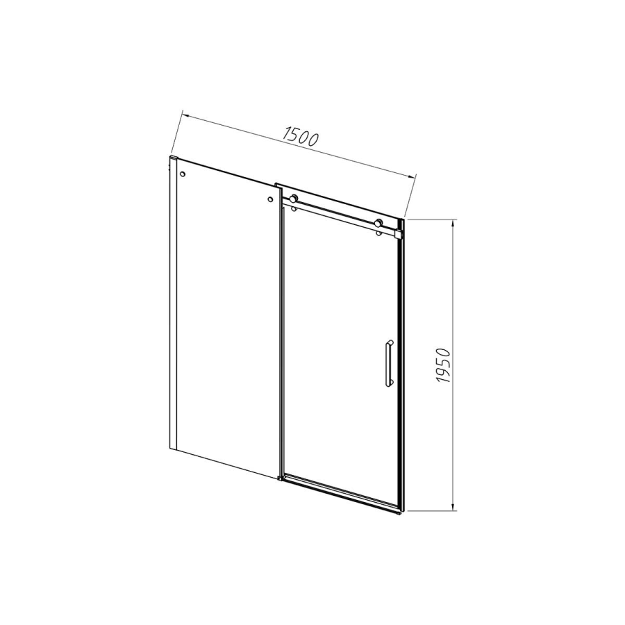 Vincea Como-N душевая дверь 150 см хром VDS-4CN150CL