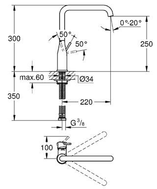 Grohe Essence смеситель для кухни 30269000