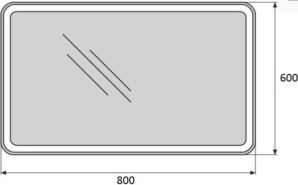 Зеркальное полотно BelBagno 60*80 SPC-MAR-600-800-LED-BTN