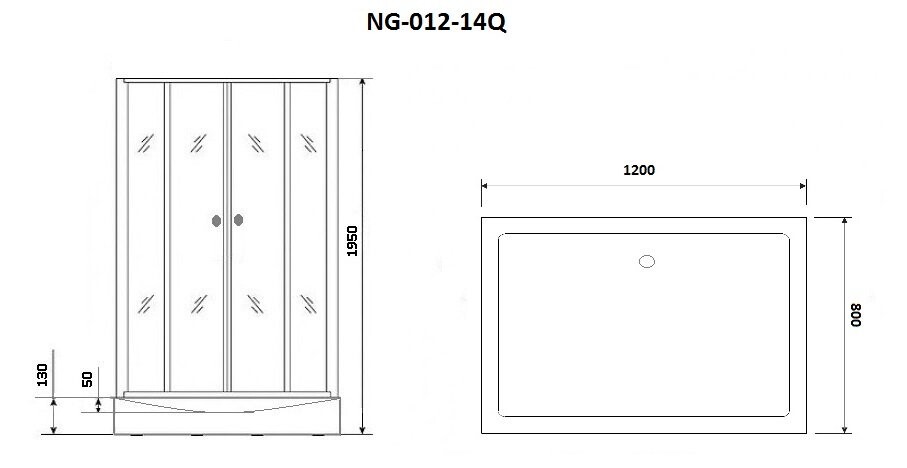 Душевой уголок 120x80 Niagara NG 012-14Q _0121422Q
