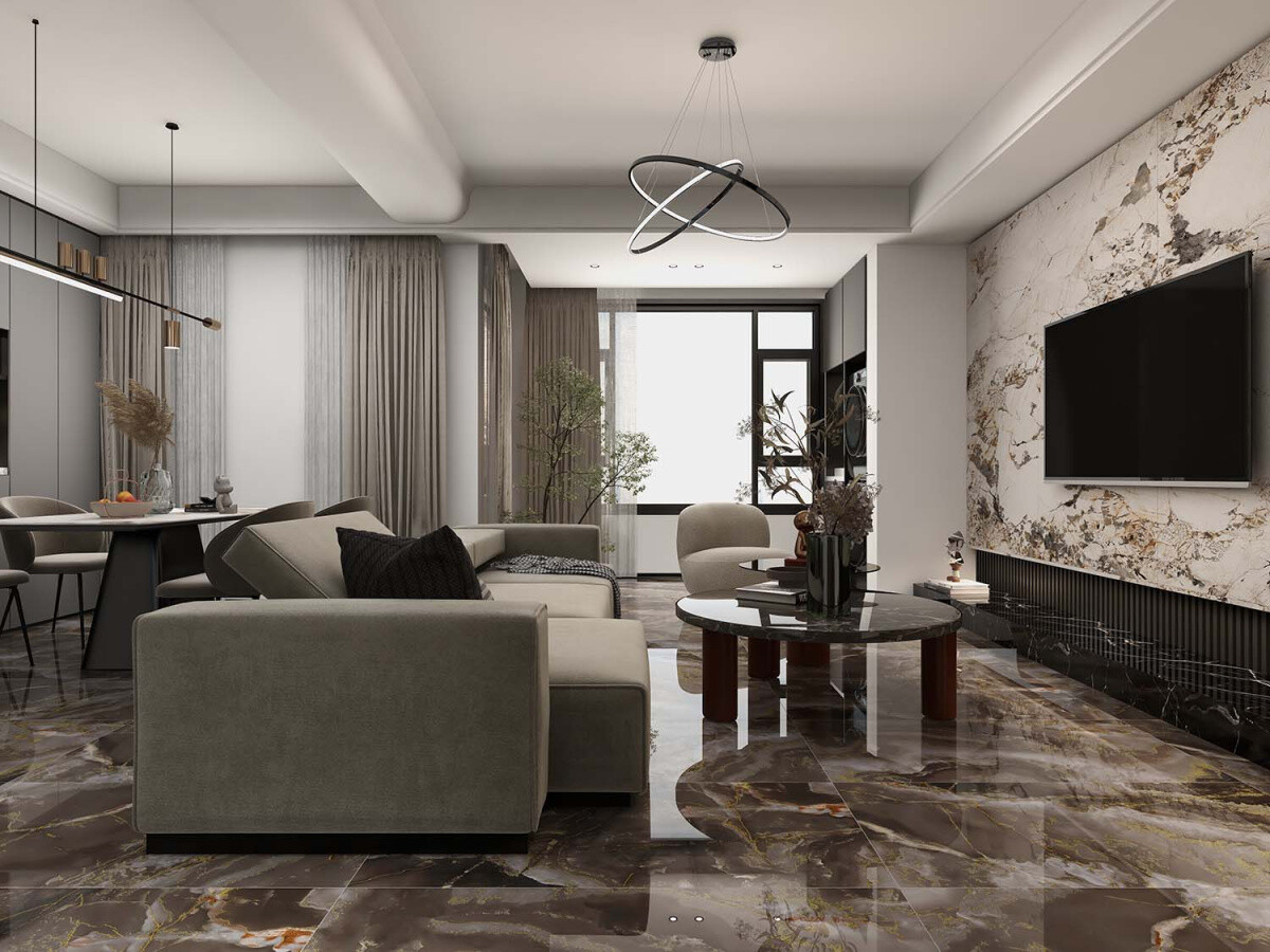 Керамогранит Azario Grasberg Gold 60x120 Carving H18004003G