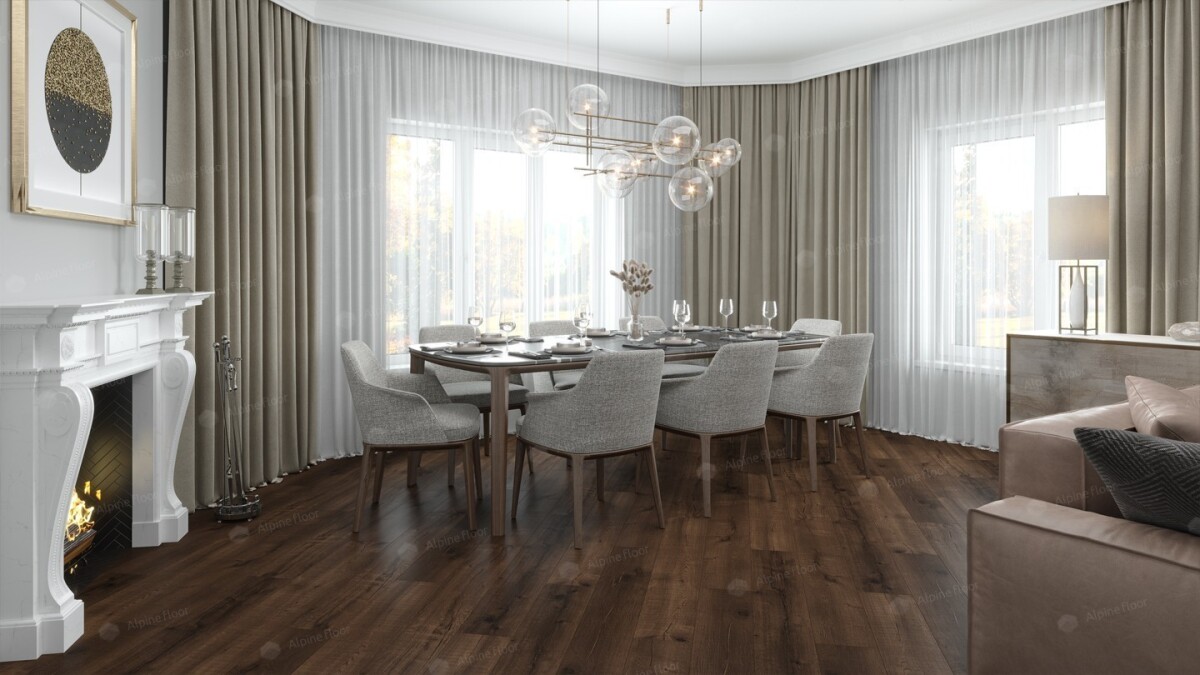 Alpine Floor Real Wood SPC ламинат Дуб Мокка ECO 2-2 MC 1220 х 183 х 6.0 mm.