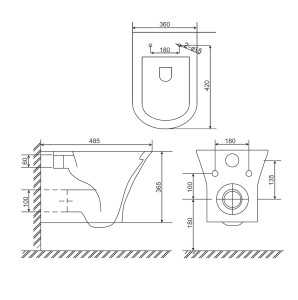 Инсталляция Grohe Rapid SL с подвесным унитазом Sole Omega 38772001+УТ000051491