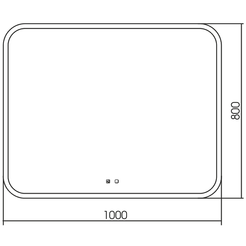 Azario Стив 100х80 зеркало сенс. выкл, диммером, подогрев, голосовое упр. LED-00002618
