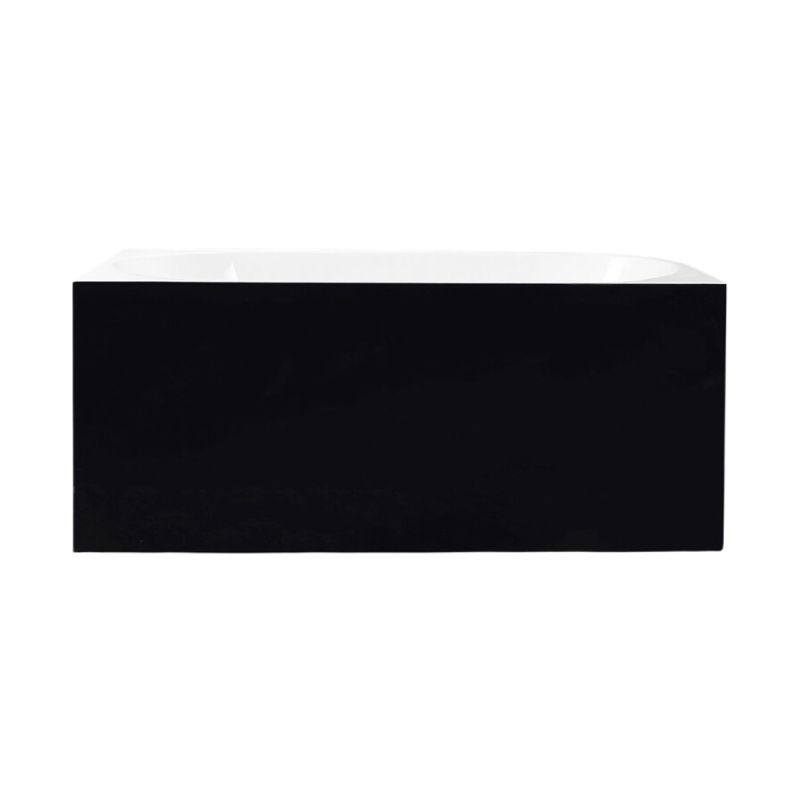 Ванна акриловая Azario LAGO BLANCO BLACK 1700х750х580 пристенная, правосторонняя, в комплекте с сифоном и металлической рамой, белый глянец/черный матовый AZ-6724-1CRB 17075